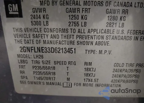 2013 Chevrolet Equinox 2Lt из США, поврежденный, VIN 2GNFLNE33D6213451